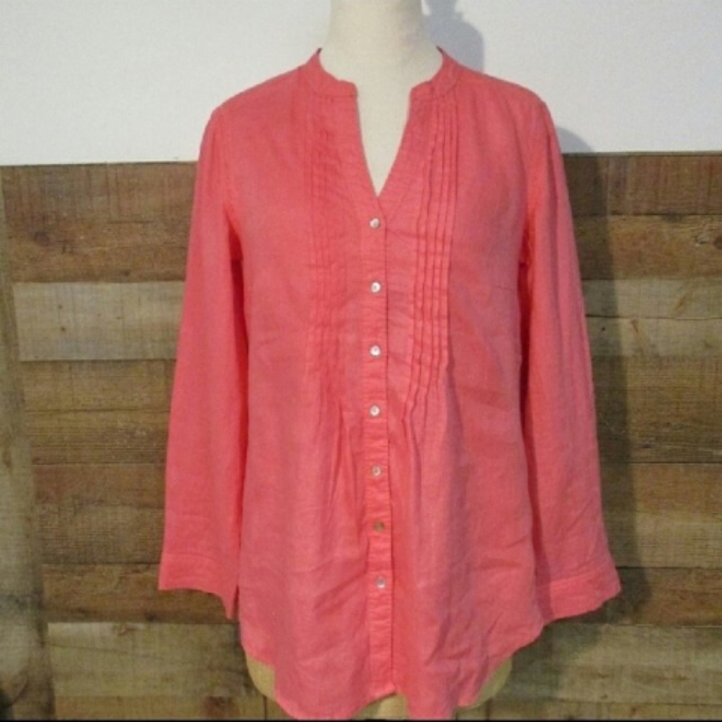 Button Down Linen Blouse